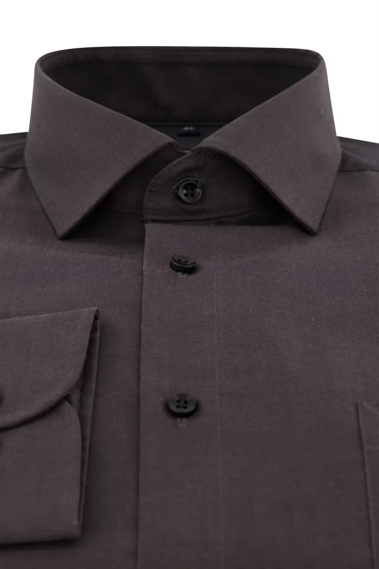 Zakelijk Casa Moda overhemd normale fit grijs uni