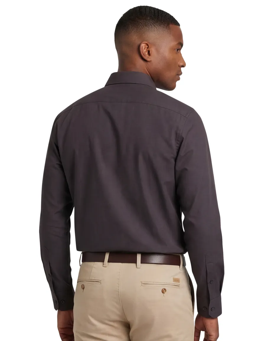 Zakelijk Casa Moda overhemd normale fit grijs uni