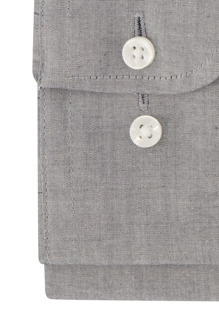 Casa Moda overhemd mouwlengte 7 grijs met borstzak