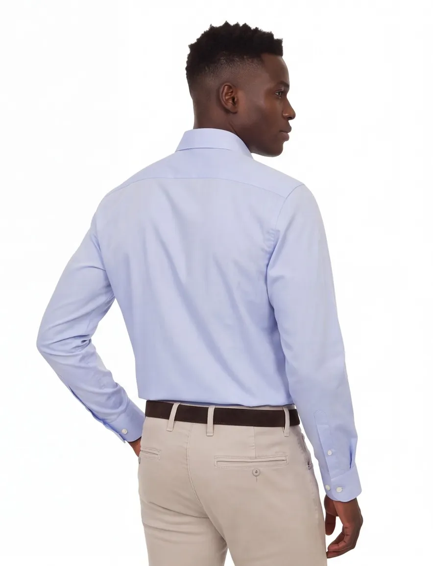 Casa Moda overhemd mouwlengte 7 blauw uni