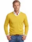 Casa Moda trui v-hals geel effen 100% katoen