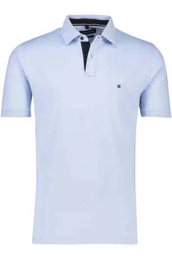 Casa Moda Casa Moda polo effen lichtblauw katoen wijde fit
