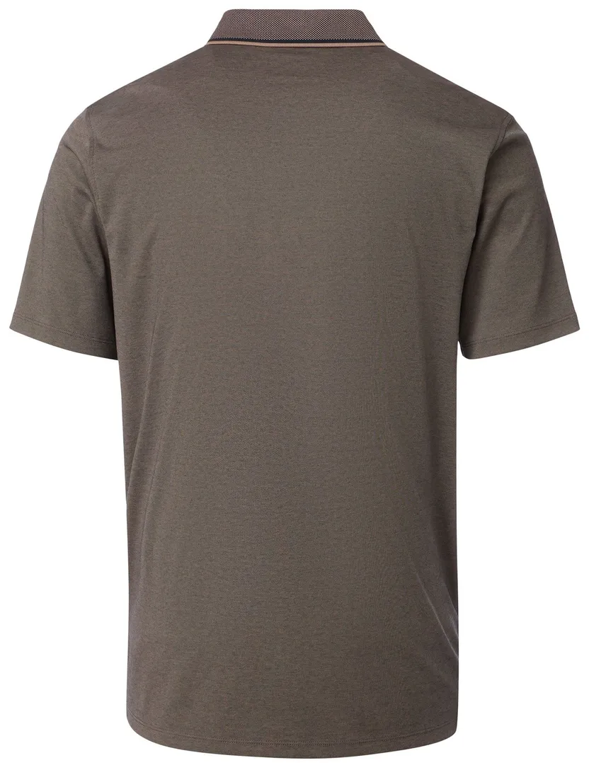 poloshirt korte mouw Casa Moda gemeleerd bruin