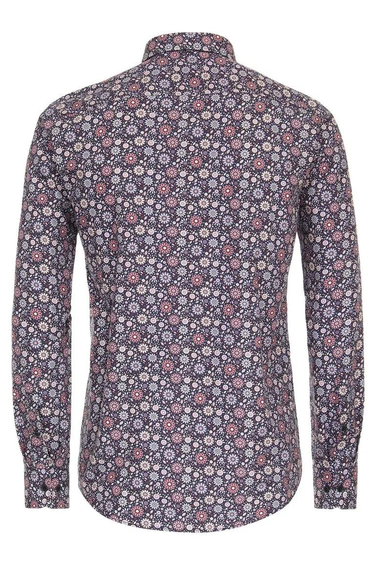 Casa Moda casual overhemd rood geprint katoen normale fit