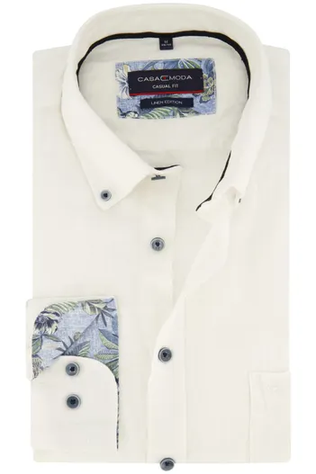 Casa Moda Casa Moda casual overhemd wijde fit effen wit katoen