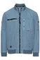 Camel Active tussenjas effen blauw rits + knoop wijde fit