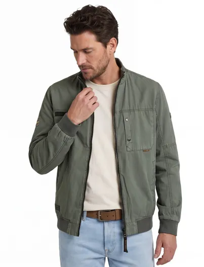 Camel Active Camel Active tussenjas effen groen rits wijde fit