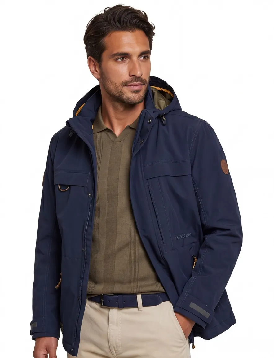 Camel Active tussenjas donkerblauw borstzak