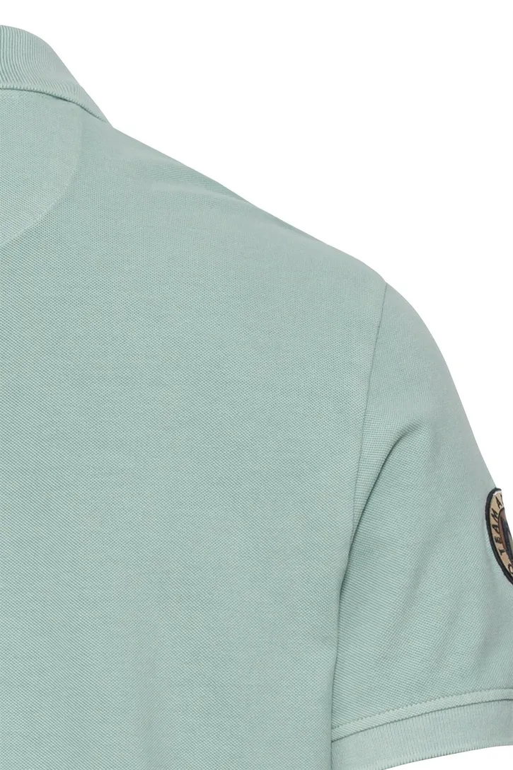 katoenen Camel Active polo effen groen wijde fit