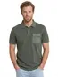Camel Active poloshirt donkergroen borstzak 2-knoops