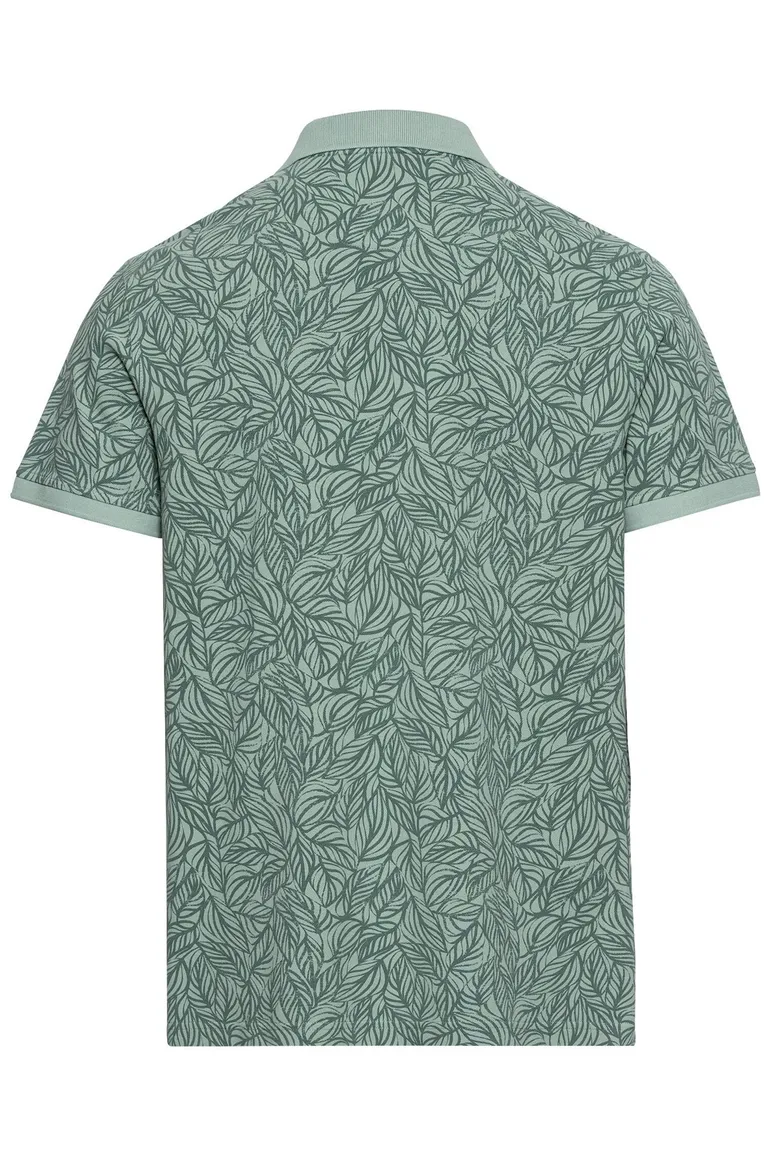 Camel Active polo wijde fit groen geprint