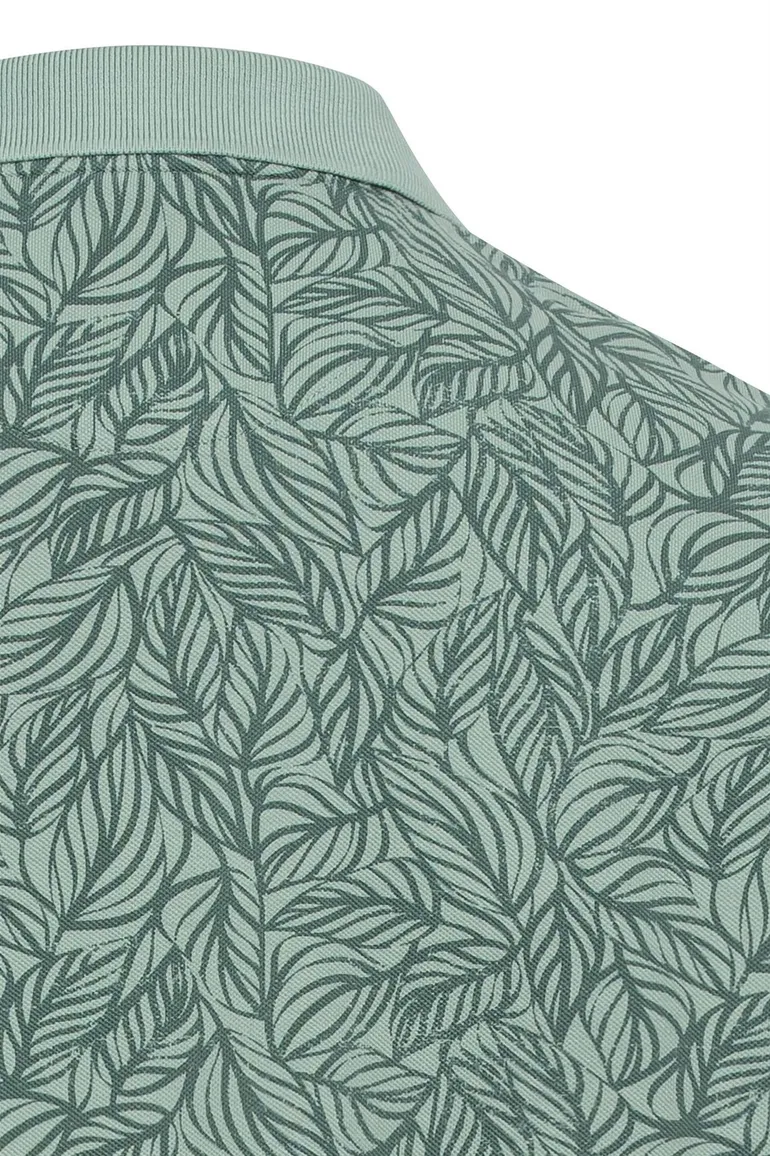 Camel Active polo wijde fit groen geprint