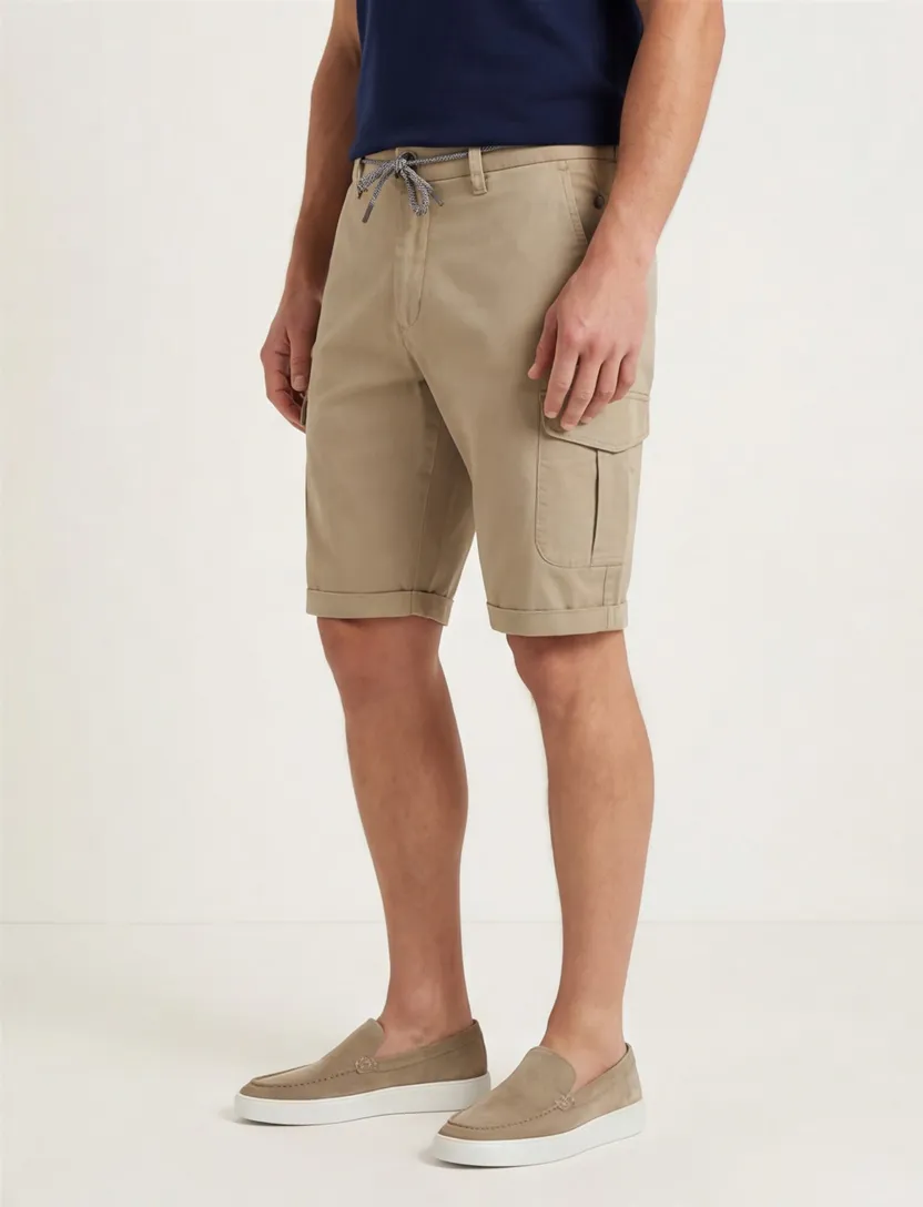 Effen beige New Zealand korte broek Luitpold