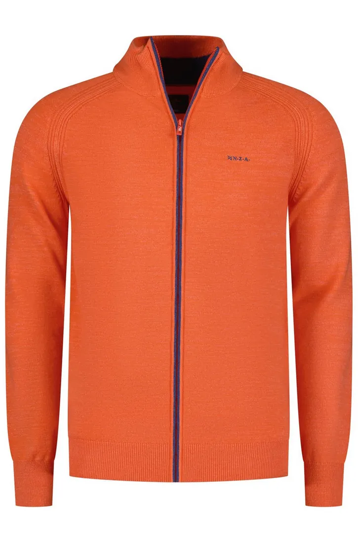 gemêleerd New Zealand vest oranje rits