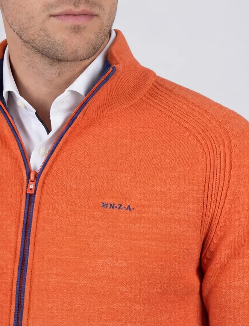 gemêleerd New Zealand vest oranje rits