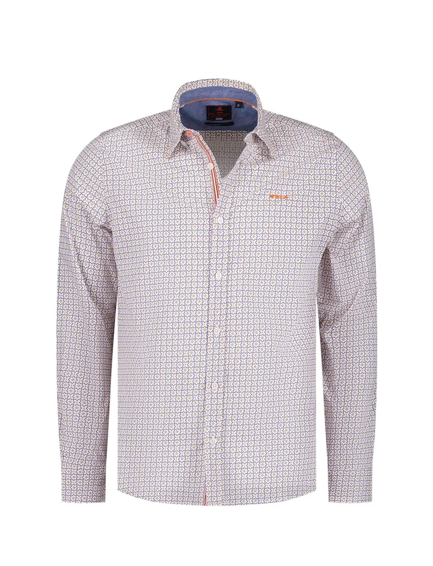 New Zealand overhemd oranje geprint