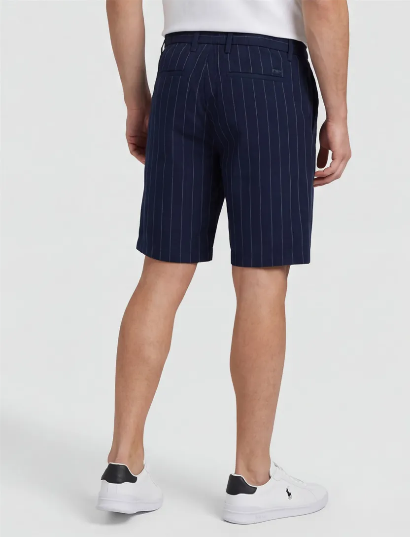donkerblauwe New Zealand korte broek gestreept