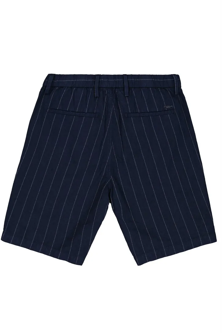 donkerblauwe New Zealand korte broek gestreept