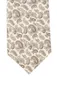 Beige printje zijde Profuomo stropdas