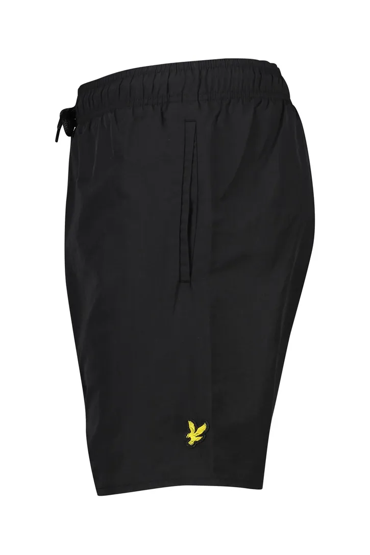 Lyle & Scott polyamide zwembroek effen zwart