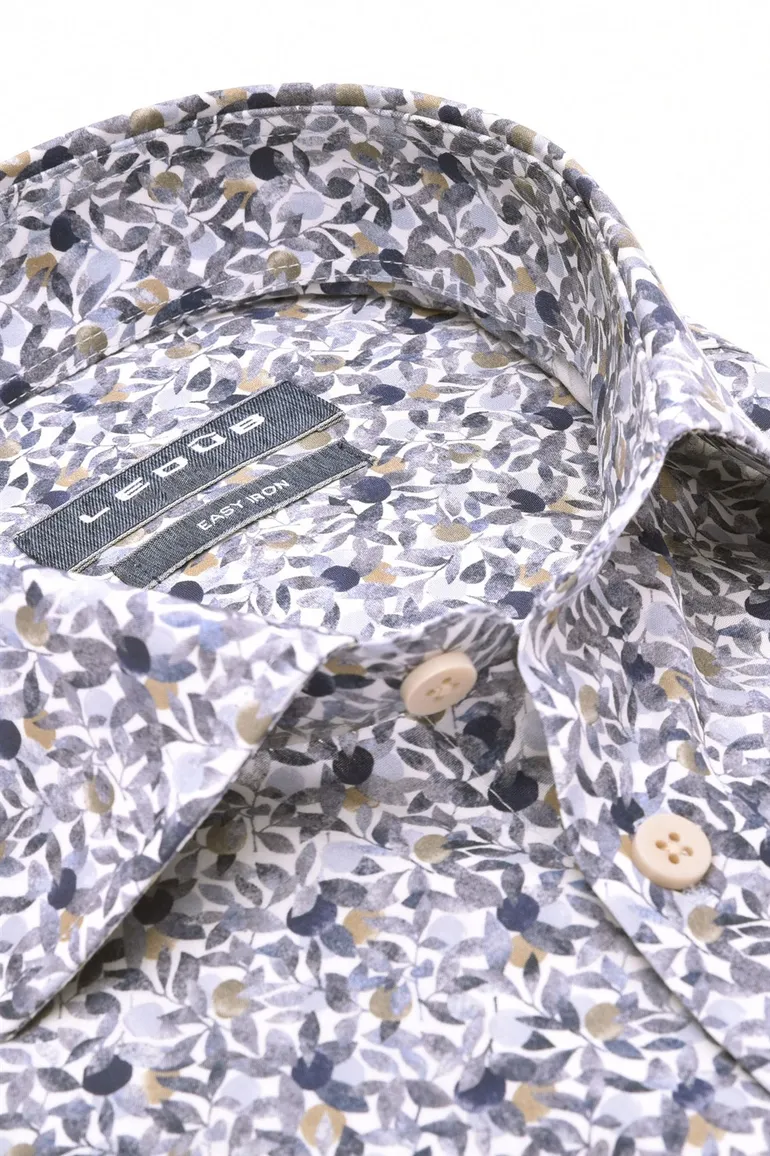 Ledub overhemd Modern Fit blauw print