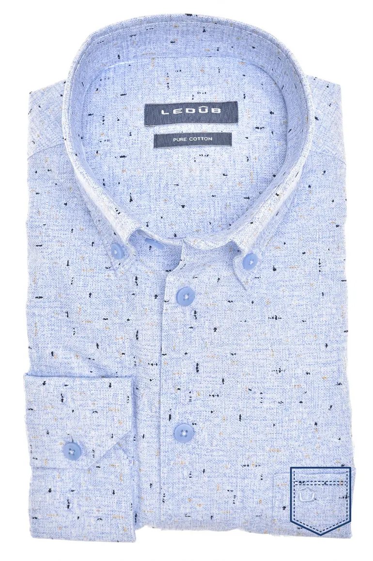 business overhemd lichtblauw Ledub Modern Fit New