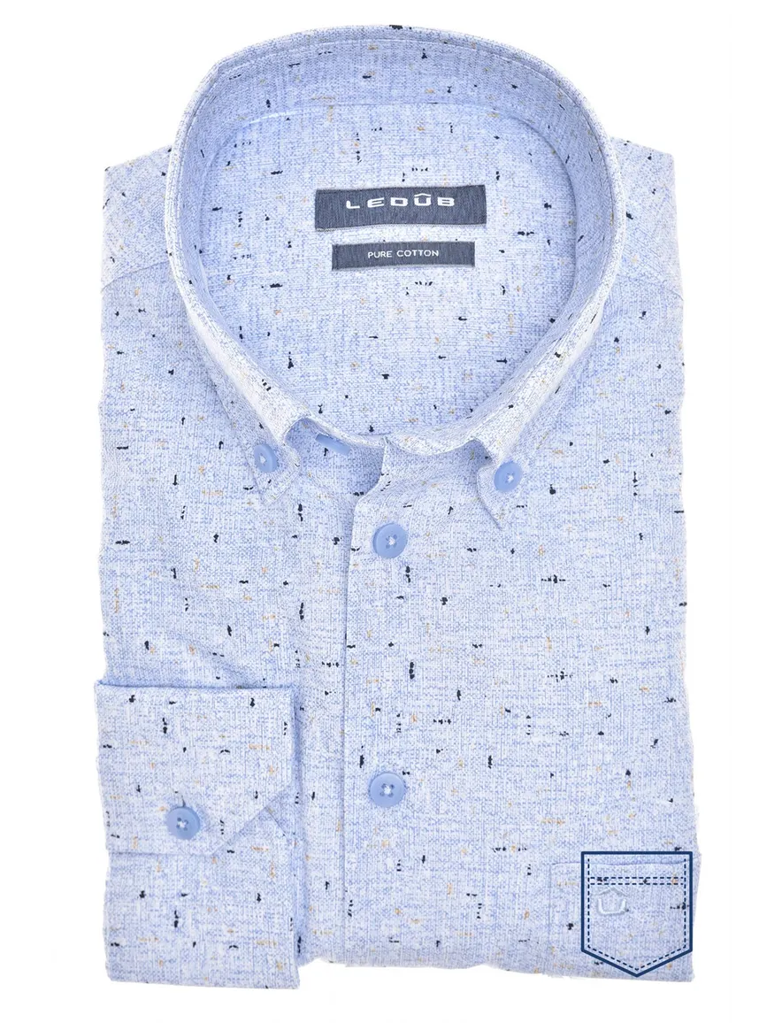 business overhemd lichtblauw Ledub Modern Fit New