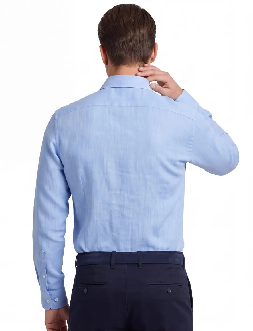 Ledub modern fit New casual overhemd lichtblauw