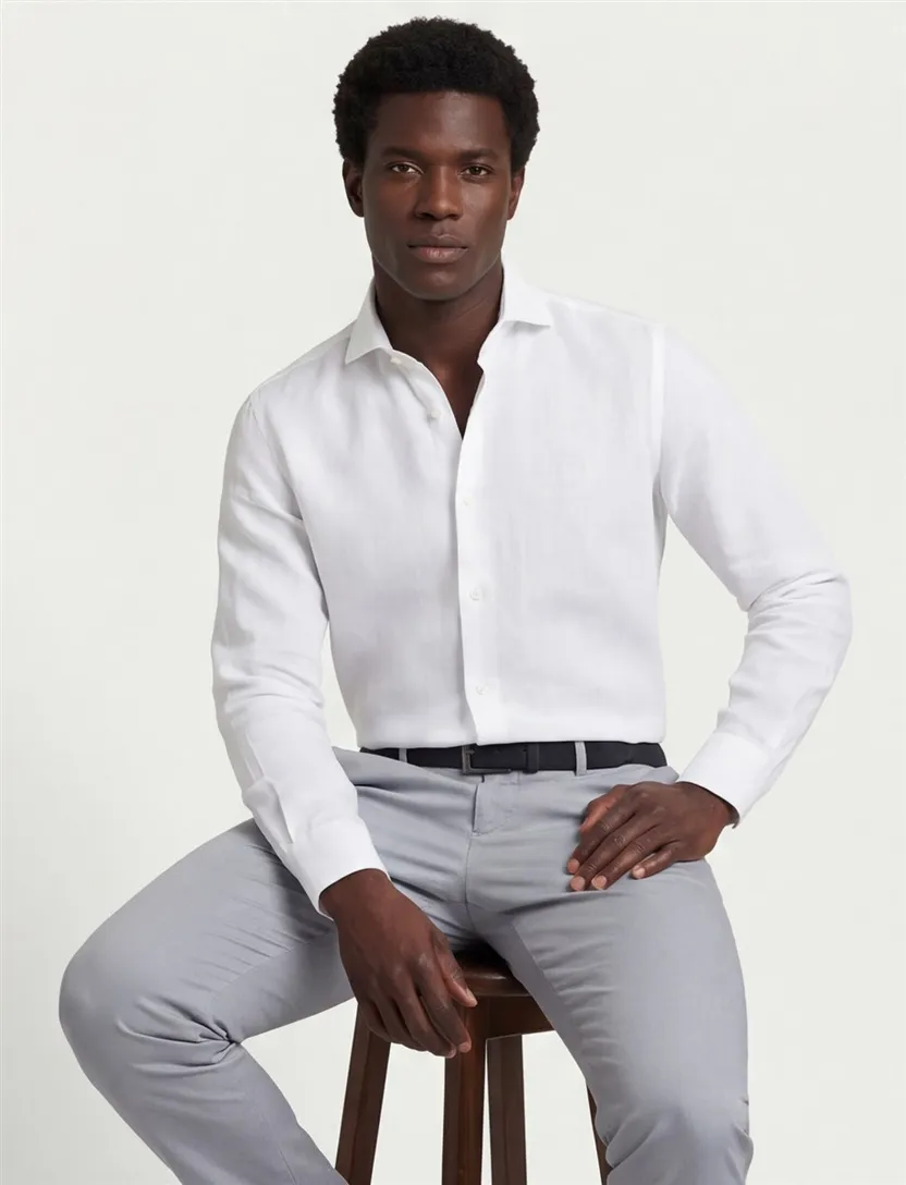 business overhemd Ledub Modern Fit New wit