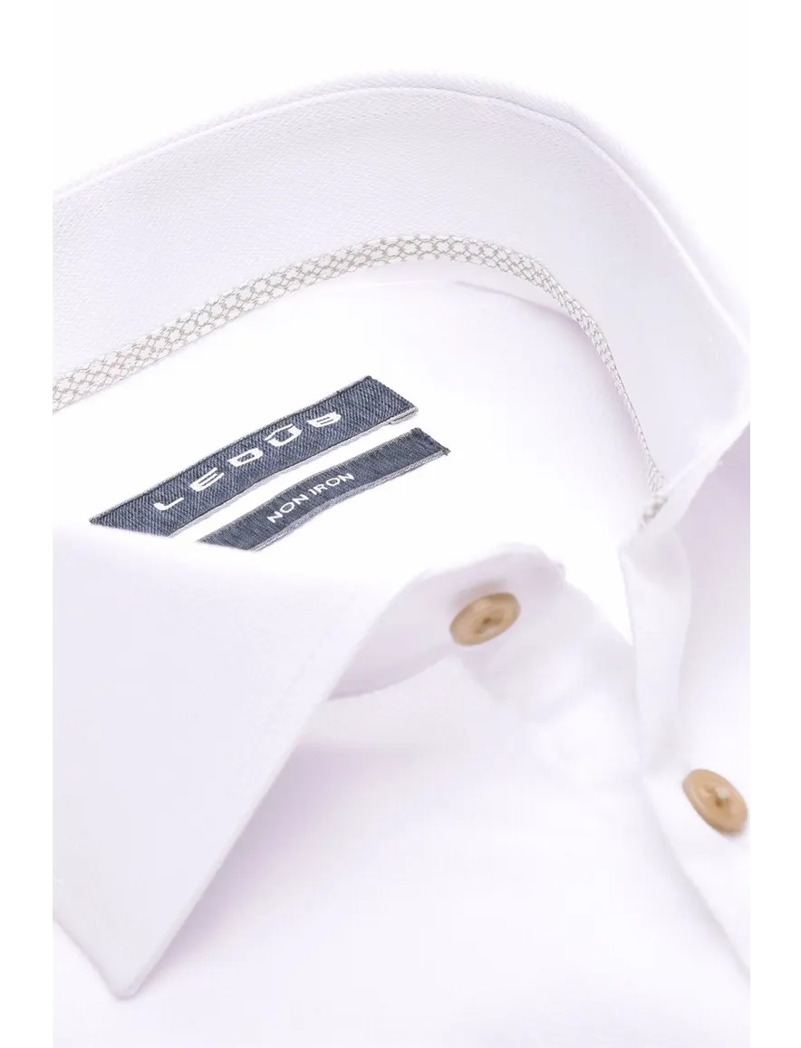 overhemd mouwlengte 7 wit Ledub Modern Fit New