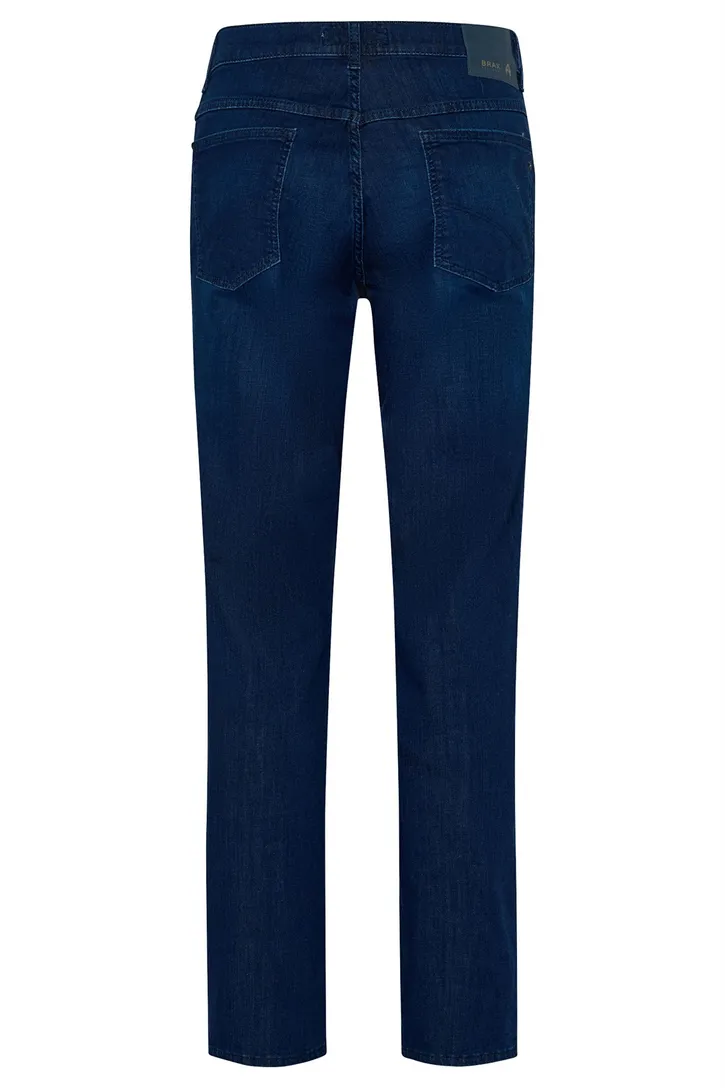 Stretch spijkerbroek Brax donkerblauw effen