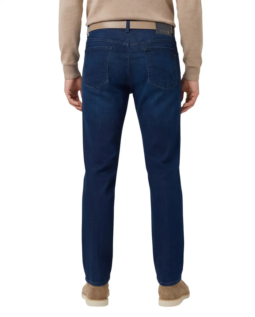 Stretch spijkerbroek Brax donkerblauw effen