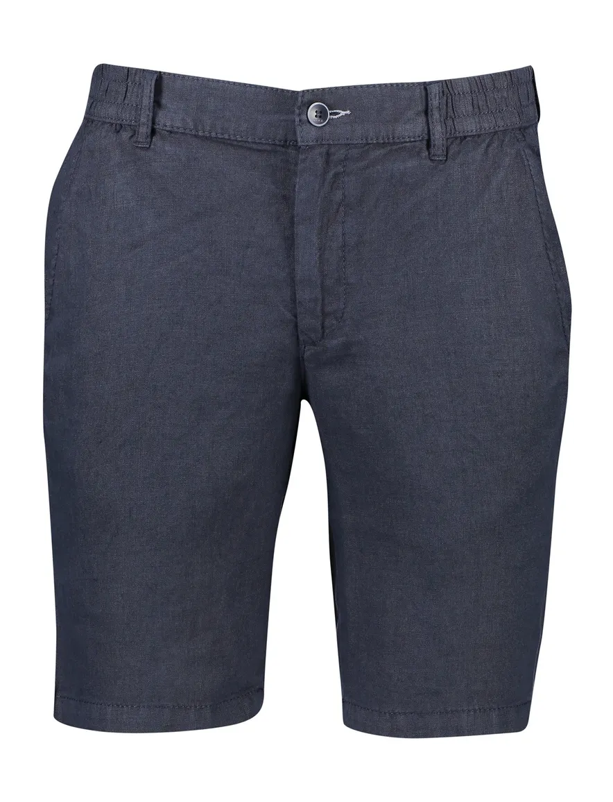 Brax korte broek linnen donkerblauw