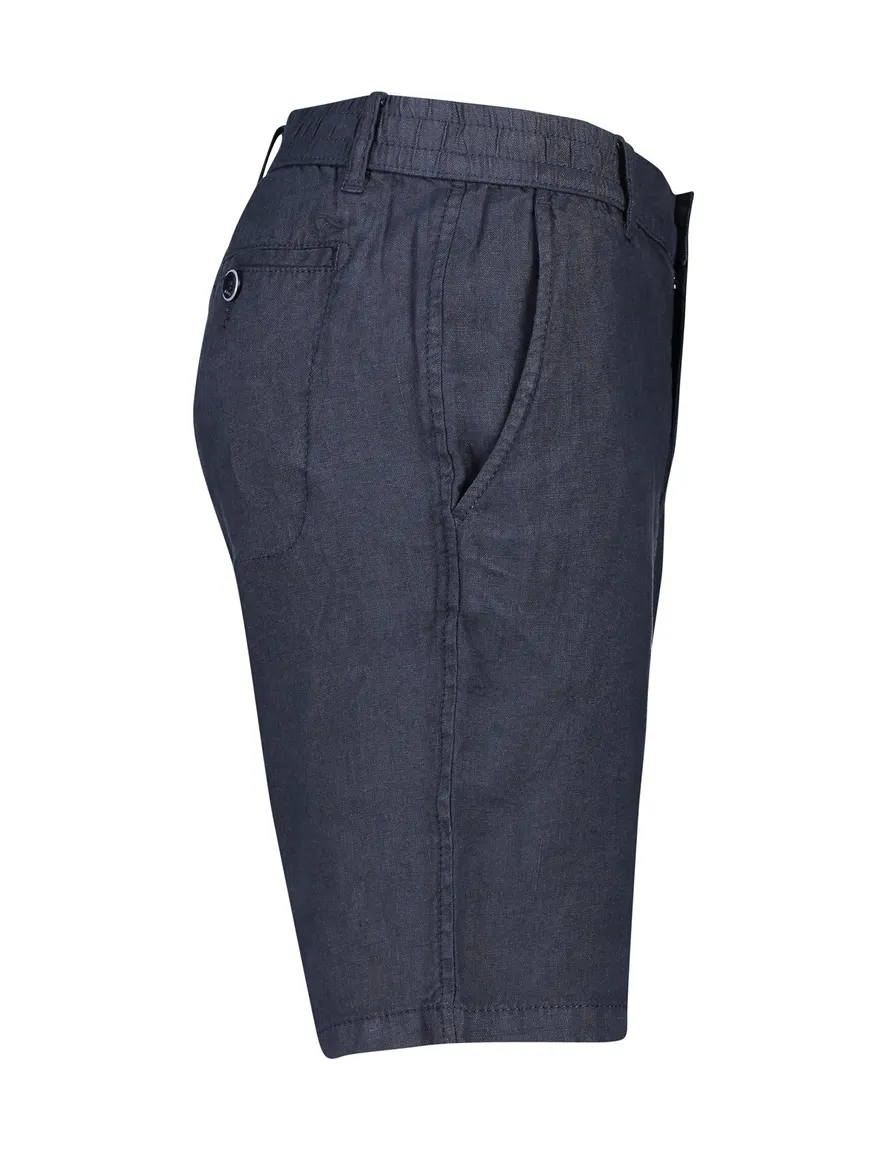 Brax korte broek linnen donkerblauw