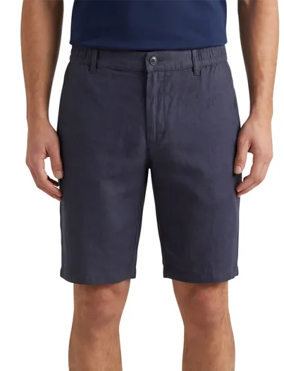 Brax Brax korte broek linnen donkerblauw