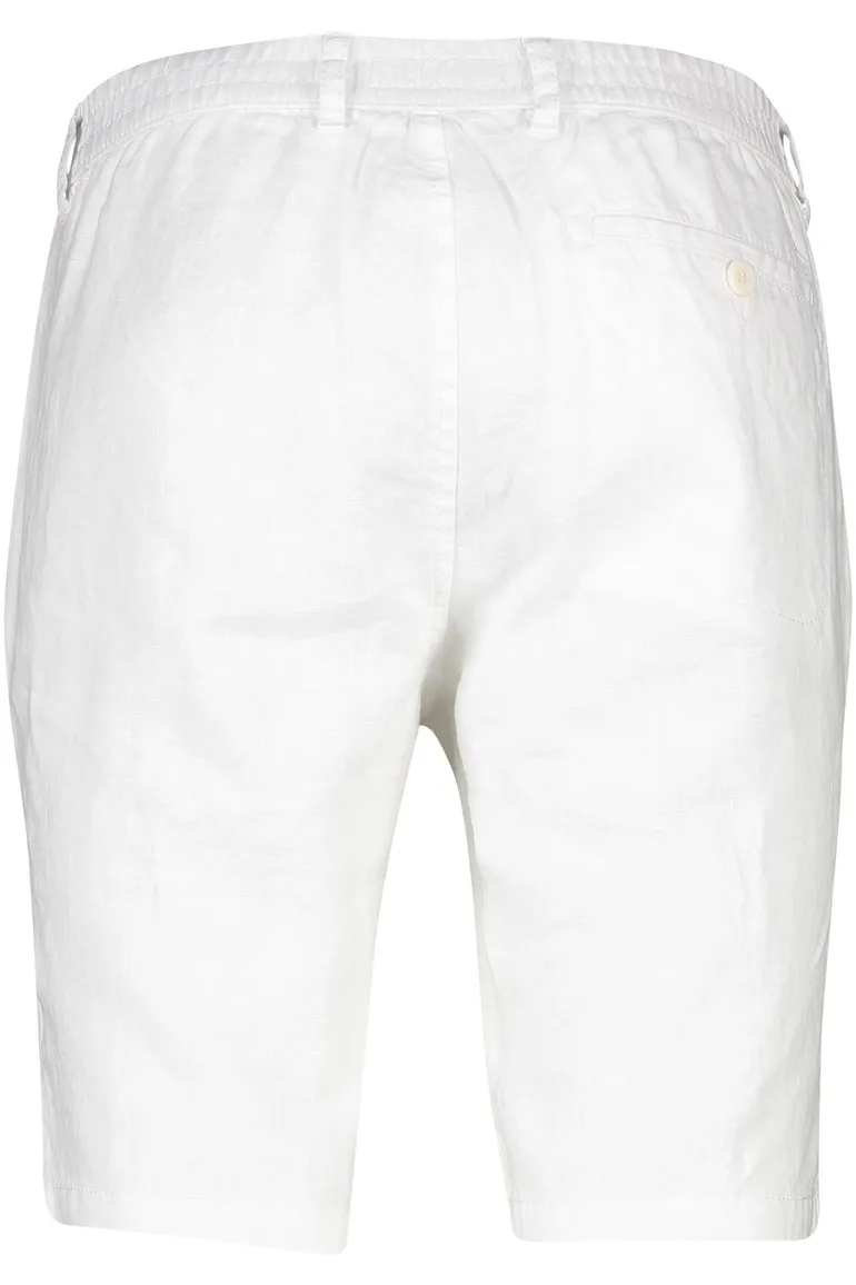 Brax korte broek nromale fit wit effen linnen