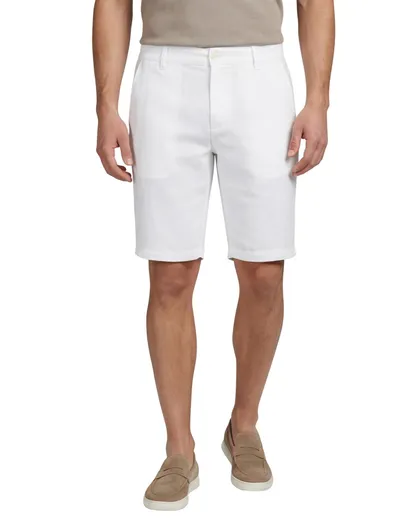 Brax Brax korte broek nromale fit wit effen linnen