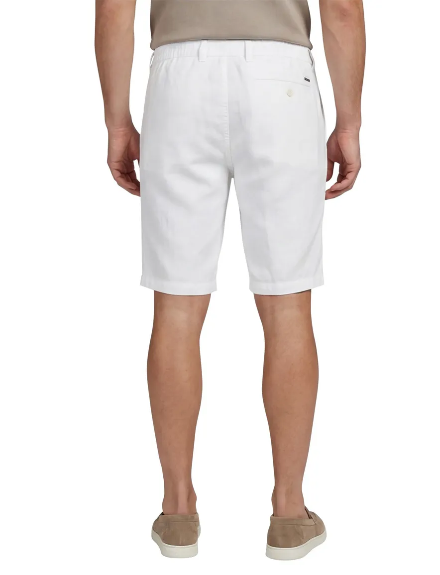 Brax korte broek nromale fit wit effen linnen