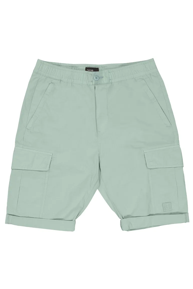 Butcher of Blue bermuda groen effen