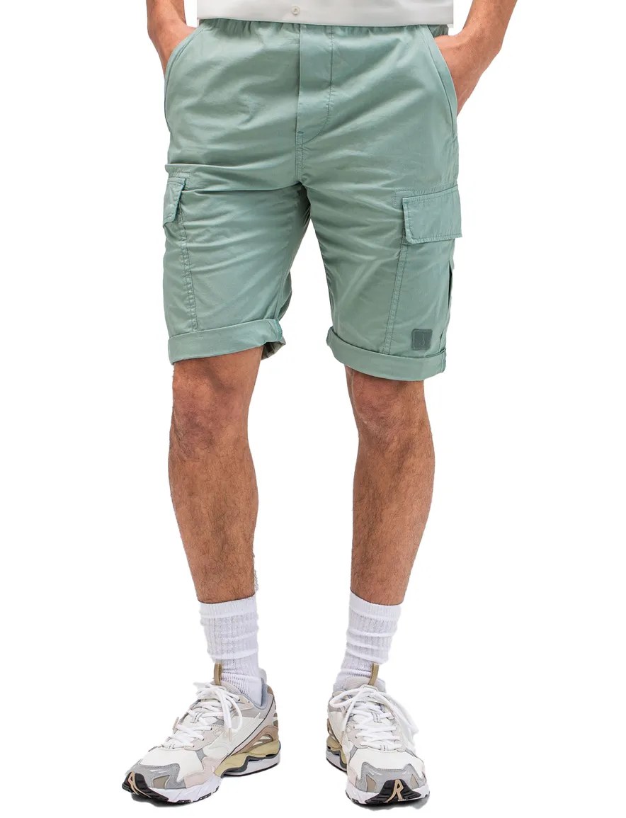 Butcher of Blue bermuda groen effen