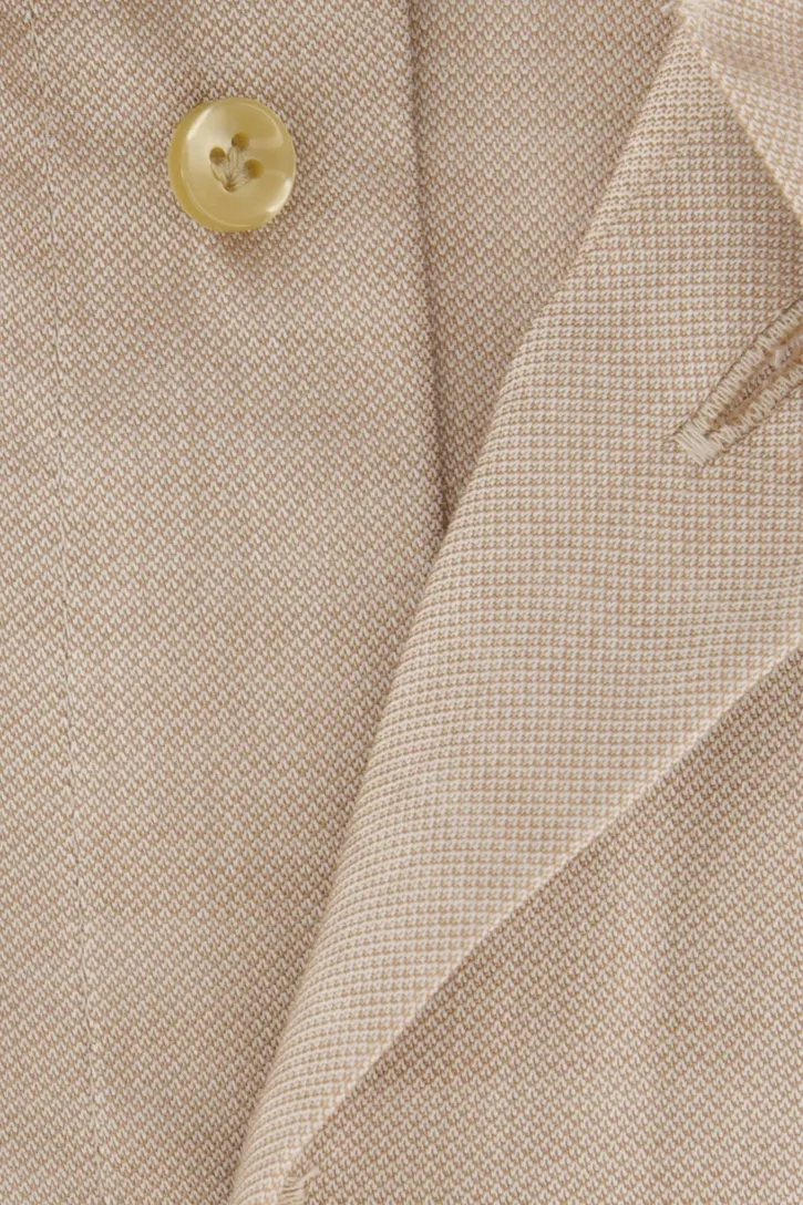 Profuomo slim fit overhemd katoen beige strijkvrij