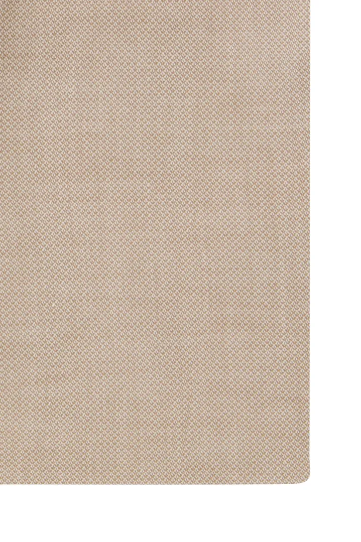 Profuomo slim fit overhemd katoen beige strijkvrij