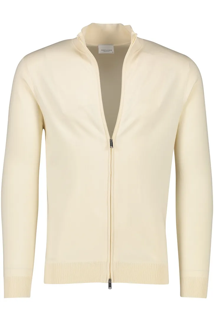 katoenen vest Profuomo geel normale fit