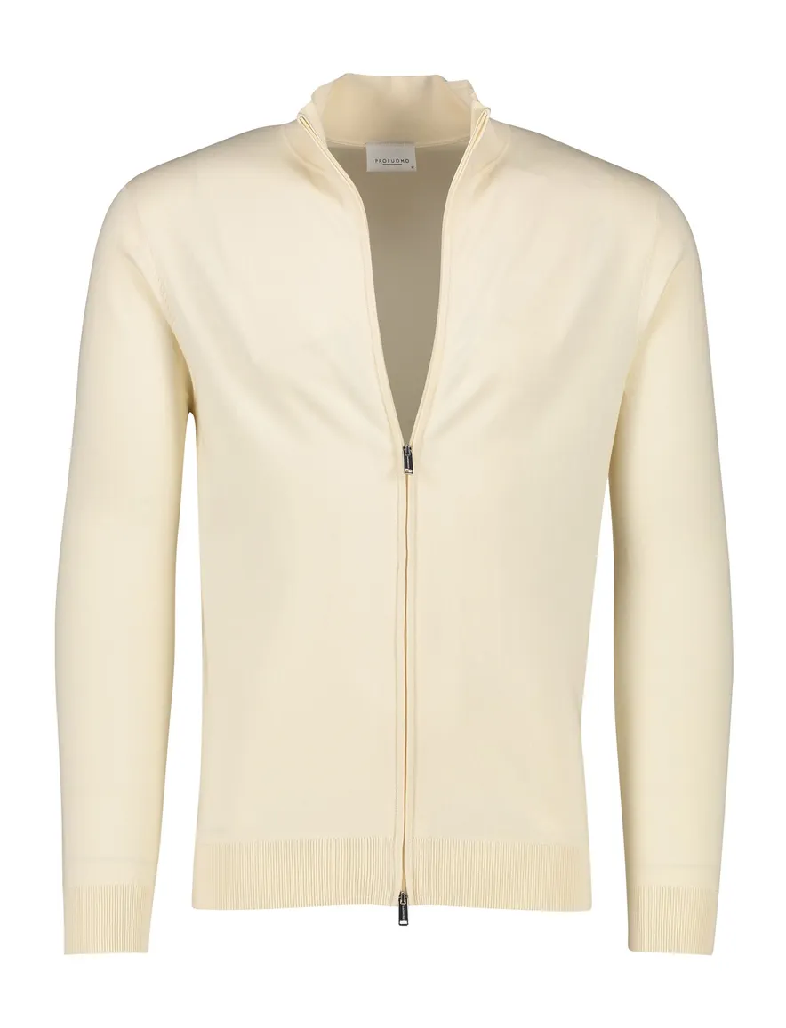 Profuomo vest geel normale fit katoen