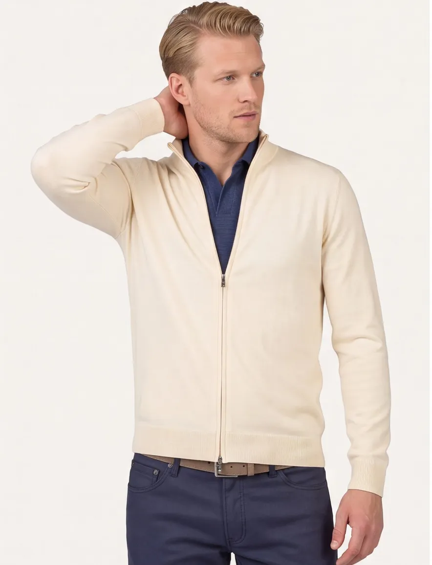 Profuomo vest geel normale fit katoen