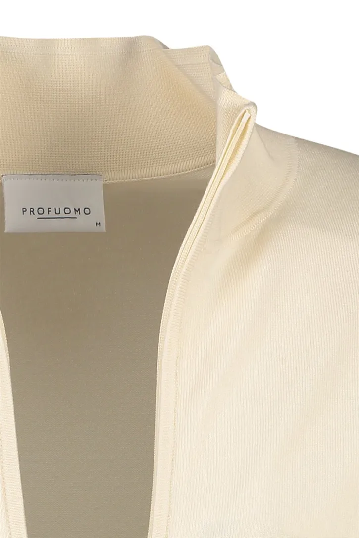 katoenen vest Profuomo geel normale fit