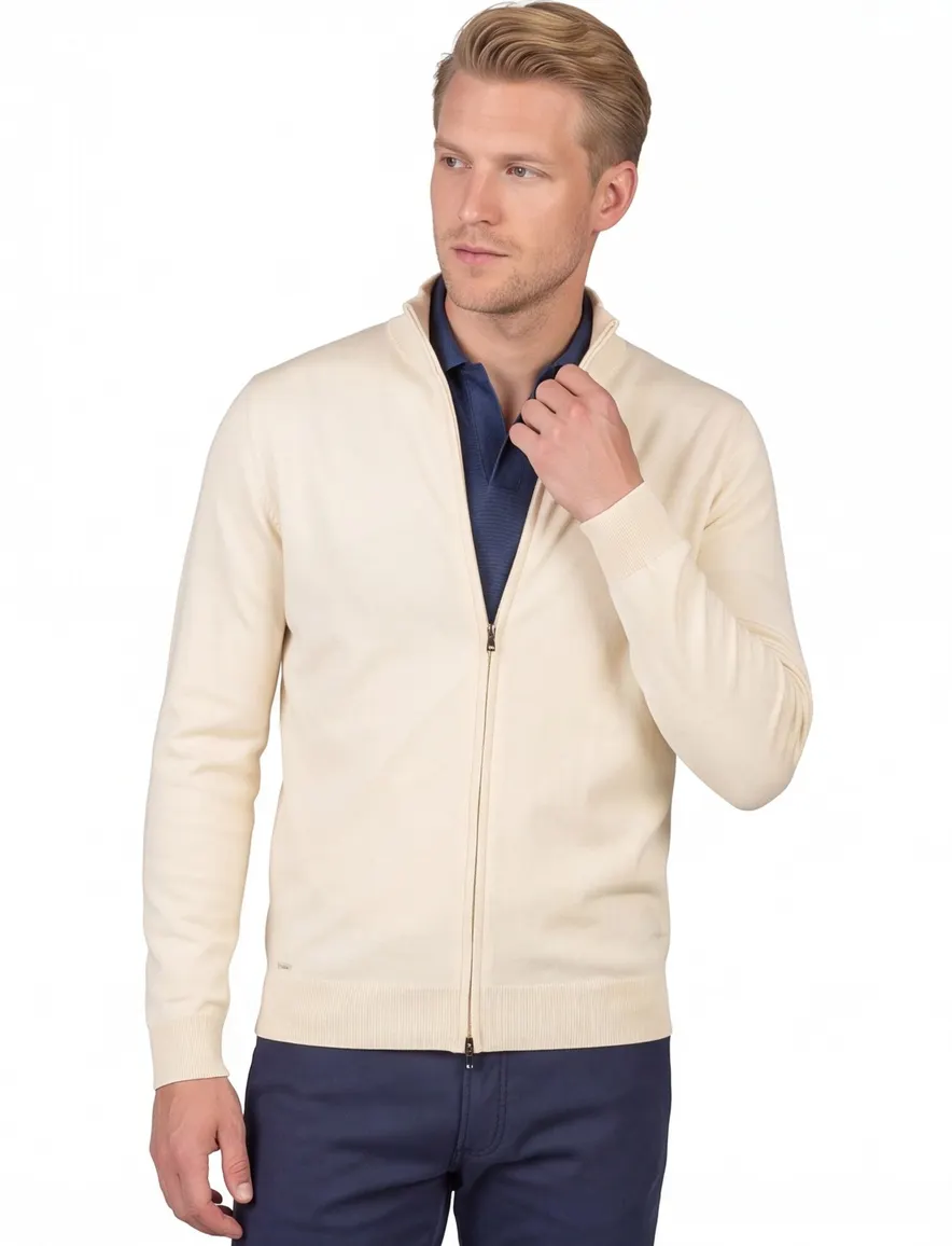 Profuomo vest geel normale fit katoen