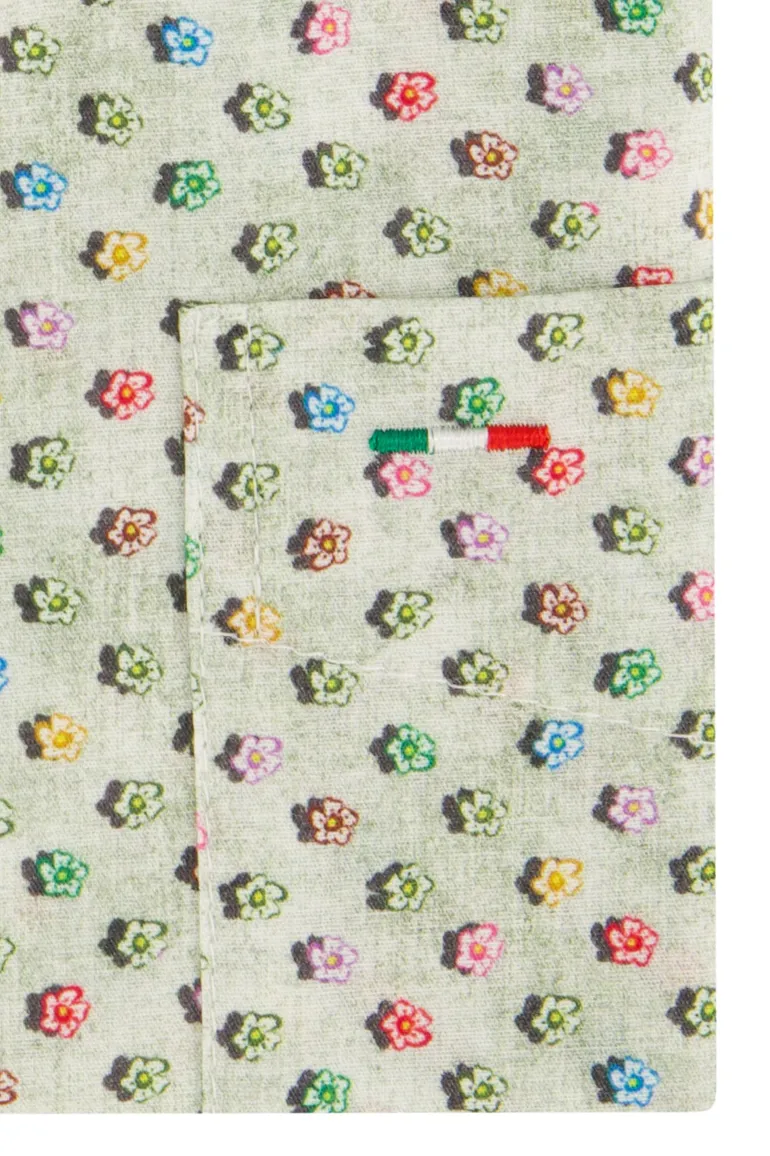 Portofino overhemd groen geprint