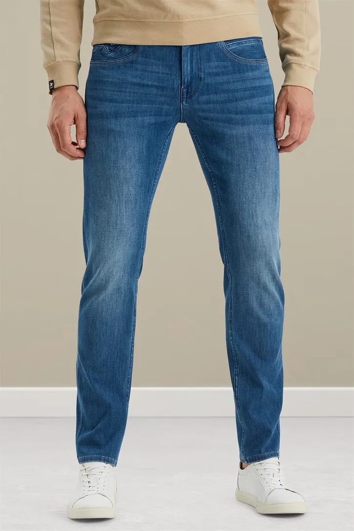 Vanguard jeans V850 Rider denimblauw effen denim