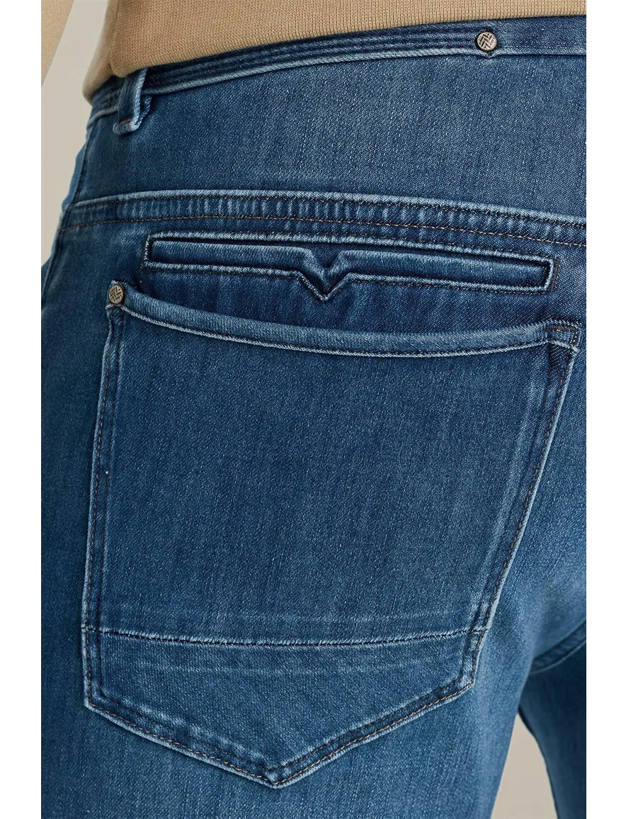 Vanguard jeans V850 Rider blauw effen denim